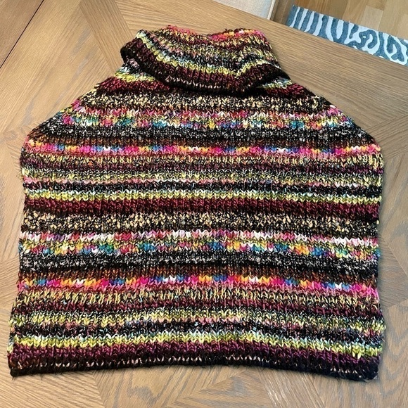 ANTHROPOLOGIE Piera Knit Turtleneck Poncho Sweater - Picture 8 of 12